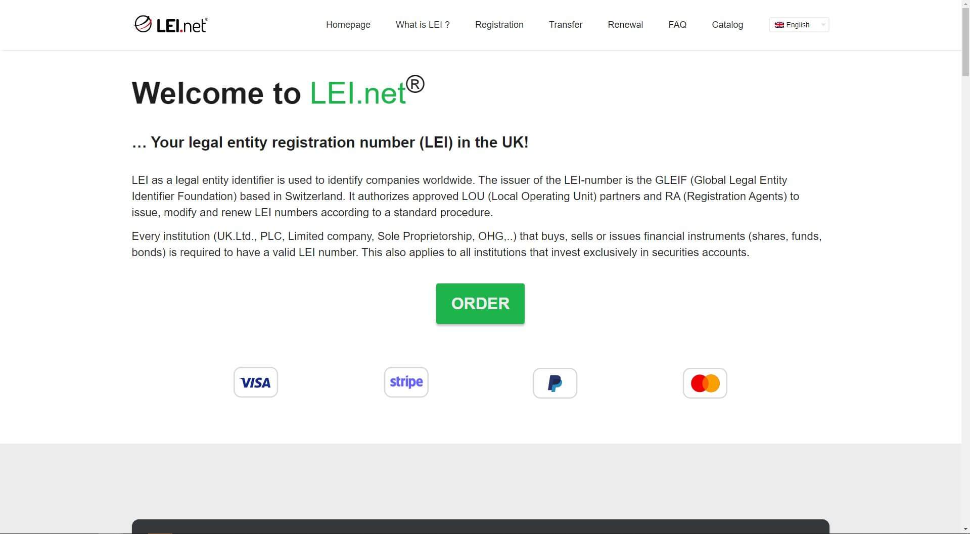 LEI.net – Registration and renewal of LEI numbers