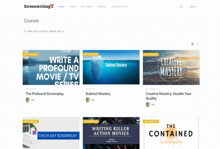 Screenwriting courses using AI - ScreenwritingClasses.com