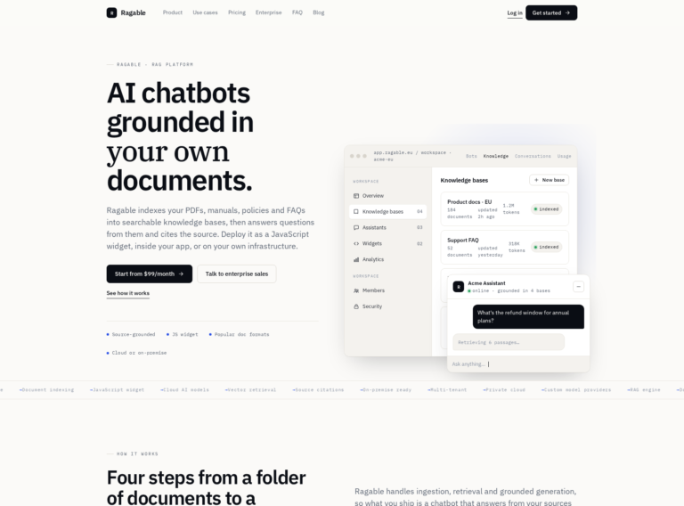 Ragable: KI-Chatbots auf Basis eigener Dokumente